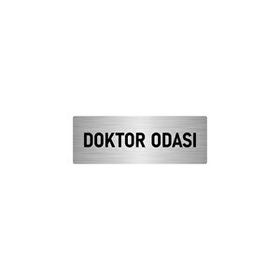 Özarslan Dizayn Departman Kapı İsimliği Doktor Odası 5x20 cm Gümüş Renk Metal Yönlendirme Levhası