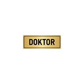 Özarslan Dizayn Departman Kapı İsimliği Doktor Odası 7x20 cm Altın Renk Metal Yönlendirme Levhası