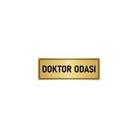 Özarslan Dizayn Departman Kapı İsimliği Doktor Odası 7x20 cm Altın Renk Metal Yönlendirme Levhası