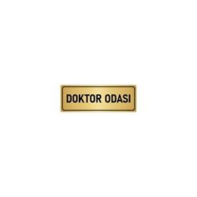 Özarslan Dizayn Departman Kapı İsimliği Doktor Odası 7x20 cm Altın Renk Metal Yönlendirme Levhası
