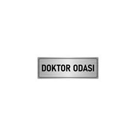 Özarslan Dizayn Departman Kapı İsimliği Doktor Odası 7x20 cm Gümüş Renk Metal Yönlendirme Levhası