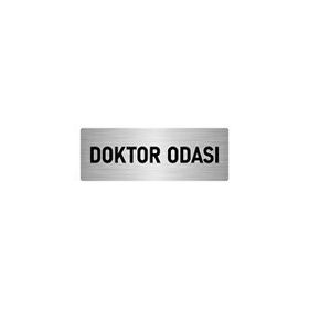 Özarslan Dizayn Departman Kapı İsimliği Doktor Odası 7x20 cm Gümüş Renk Metal Yönlendirme Levhası