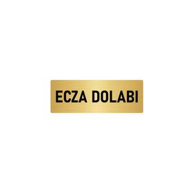 Özarslan Dizayn Departman Kapı İsimliği Ecza Dolabı 5x20 cm Altın Renk Metal Yönlendirme Levhası