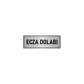 Özarslan Dizayn Departman Kapı İsimliği Ecza Dolabı 5x20 cm Gümüş Renk Metal Yönlendirme Levhası