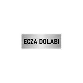 Özarslan Dizayn Departman Kapı İsimliği Ecza Dolabı 7x20 cm Gümüş Renk Metal Yönlendirme Levhası