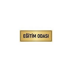 Özarslan Dizayn Departman Kapı İsimliği Eğitim Odası 10x20 cm Altın Renk Metal Yönlendirme Levhası