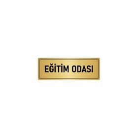 Özarslan Dizayn Departman Kapı İsimliği Eğitim Odası 7x20 cm Altın Renk Metal Yönlendirme Levhası