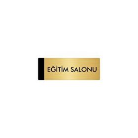 Özarslan Dizayn Departman Kapı İsimliği Eğitim Salonu 10x20 cm Altın Renk Metal Yönlendirme Levhası