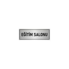 Özarslan Dizayn Departman Kapı İsimliği Eğitim Salonu 10x20 cm Gümüş Renk Metal Yönlendirme Levhası
