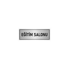 Özarslan Dizayn Departman Kapı İsimliği Eğitim Salonu 10x20 cm Gümüş Renk Metal Yönlendirme Levhası