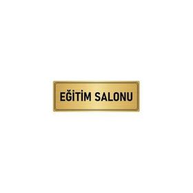 Özarslan Dizayn Departman Kapı İsimliği Eğitim Salonu 5x20 cm Altın Renk Metal Yönlendirme Levhası