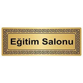 Özarslan Dizayn Departman Kapı İsimliği Eğitim Salonu 7x20 cm Altın Renk Metal Yönlendirme Levhası