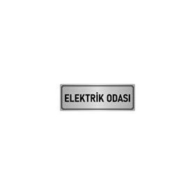 Özarslan Dizayn Departman Kapı İsimliği Elektrik Odası 10x20 cm Gümüş Renk Metal Yönlendirme Levhası
