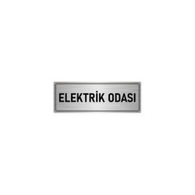 Özarslan Dizayn Departman Kapı İsimliği Elektrik Odası 5x20 cm Gümüş Renk Metal Yönlendirme Levhası