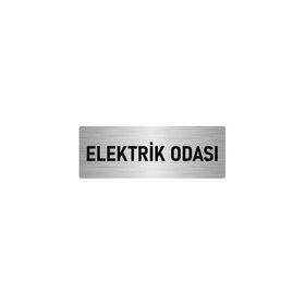 Özarslan Dizayn Departman Kapı İsimliği Elektrik Odası 7x20 cm Gümüş Renk Metal Yönlendirme Levhası