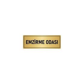 Özarslan Dizayn Departman Kapı İsimliği Emzirme Odası 10x20 cm Altın Renk Metal Yönlendirme Levhası