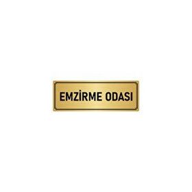 Özarslan Dizayn Departman Kapı İsimliği Emzirme Odası 5x20 cm Altın Renk Metal Yönlendirme Levhası
