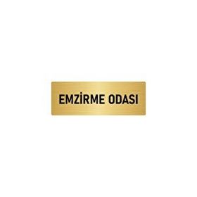 Özarslan Dizayn Departman Kapı İsimliği Emzirme Odası 5x20 cm Altın Renk Metal Yönlendirme Levhası