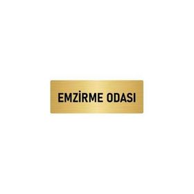 Özarslan Dizayn Departman Kapı İsimliği Emzirme Odası 7x20 cm Altın Renk Metal Yönlendirme Levhası