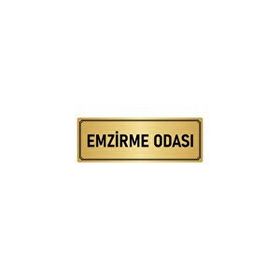 Özarslan Dizayn Departman Kapı İsimliği Emzirme Odası 7x20 cm Altın Renk Metal Yönlendirme Levhası