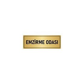Özarslan Dizayn Departman Kapı İsimliği Emzirme Odası 7x20 cm Altın Renk Metal Yönlendirme Levhası