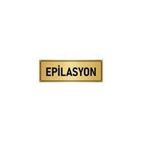 Özarslan Dizayn Departman Kapı İsimliği Epilasyon Odası 10x20 cm Altın Renk Metal Yönlendirme Levhası