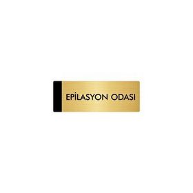 Özarslan Dizayn Departman Kapı İsimliği Epilasyon Odası 10x20 cm Altın Renk Metal Yönlendirme Levhası