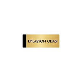 Özarslan Dizayn Departman Kapı İsimliği Epilasyon Odası 5x20 cm Altın Renk Metal Yönlendirme Levhası
