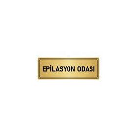 Özarslan Dizayn Departman Kapı İsimliği Epilasyon Odası 5x20 cm Altın Renk Metal Yönlendirme Levhası