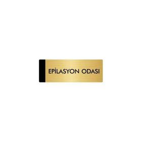 Özarslan Dizayn Departman Kapı İsimliği Epilasyon Odası 7x20 cm Altın Renk Metal Yönlendirme Levhası