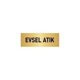 Özarslan Dizayn Departman Kapı İsimliği Evsel Atık 5x20 cm Altın Renk Metal Yönlendirme Levhası
