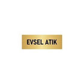 Özarslan Dizayn Departman Kapı İsimliği Evsel Atık 5x20 cm Altın Renk Metal Yönlendirme Levhası