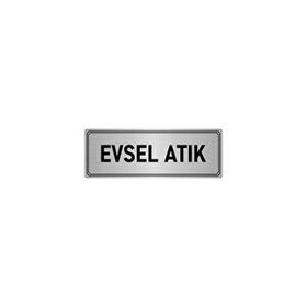 Özarslan Dizayn Departman Kapı İsimliği Evsel Atık 5x20 cm Gümüş Renk Metal Yönlendirme Levhası