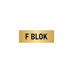 Özarslan Dizayn Departman Kapı İsimliği F Blok 10x20 cm Altın Renk Metal Yönlendirme Levhası