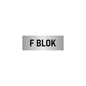 Özarslan Dizayn Departman Kapı İsimliği F Blok 10x20 cm Gümüş Renk Metal Yönlendirme Levhası