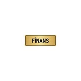 Özarslan Dizayn Departman Kapı İsimliği Finans 10x20 cm Altın Renk Metal Yönlendirme Levhası
