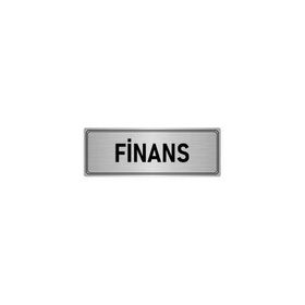 Özarslan Dizayn Departman Kapı İsimliği Finans 10x20 cm Gümüş Renk Metal Yönlendirme Levhası