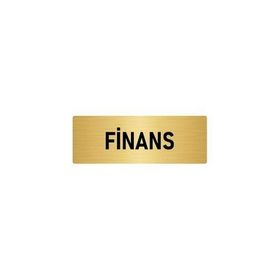 Özarslan Dizayn Departman Kapı İsimliği Finans 5x20 cm Altın Renk Metal Yönlendirme Levhası