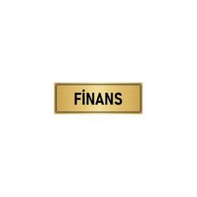 Özarslan Dizayn Departman Kapı İsimliği Finans 5x20 cm Altın Renk Metal Yönlendirme Levhası