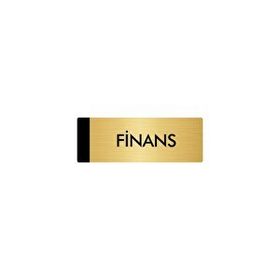 Özarslan Dizayn Departman Kapı İsimliği Finans 5x20 cm Altın Renk Metal Yönlendirme Levhası
