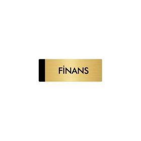 Özarslan Dizayn Departman Kapı İsimliği Finans 5x20 cm Altın Renk Metal Yönlendirme Levhası