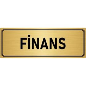 Özarslan Dizayn Departman Kapı İsimliği Finans 5x20 cm Altın Renk Metal Yönlendirme Levhası