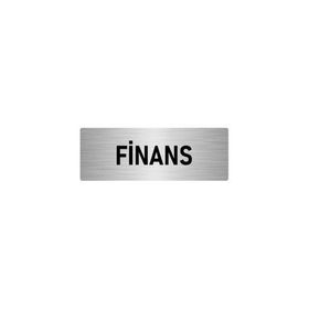Özarslan Dizayn Departman Kapı İsimliği Finans 5x20 cm Gümüş Renk Metal Yönlendirme Levhası