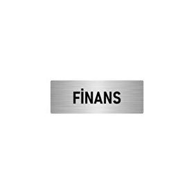 Özarslan Dizayn Departman Kapı İsimliği Finans 5x20 cm Gümüş Renk Metal Yönlendirme Levhası