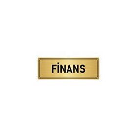 Özarslan Dizayn Departman Kapı İsimliği Finans 7x20 cm Altın Renk Metal Yönlendirme Levhası