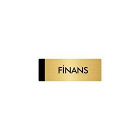 Özarslan Dizayn Departman Kapı İsimliği Finans 7x20 cm Altın Renk Metal Yönlendirme Levhası