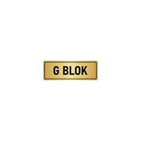 Özarslan Dizayn Departman Kapı İsimliği G Blok 5x20 cm Altın Renk Metal Yönlendirme Levhası