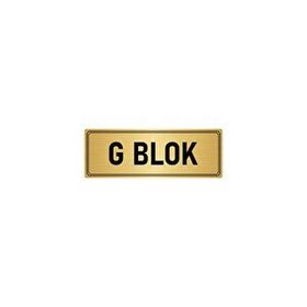 Özarslan Dizayn Departman Kapı İsimliği G Blok 7x20 cm Altın Renk Metal Yönlendirme Levhası