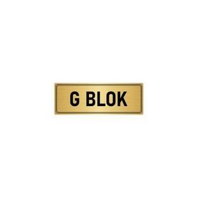 Özarslan Dizayn Departman Kapı İsimliği G Blok 7x20 cm Gümüş Renk Metal Yönlendirme Levhası