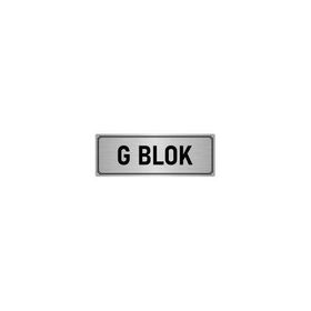 Özarslan Dizayn Departman Kapı İsimliği G Blok 7x20 cm Gümüş Renk Metal Yönlendirme Levhası